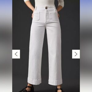 Anthropologie Maeve The Colette Cropped Wide-Leg Jeans by Maeve
